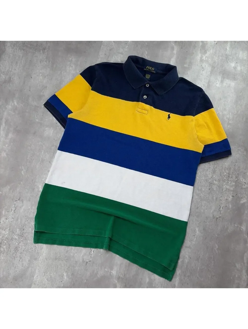 Y2K Polo Ralph Lauren Striped Multicolor Skater Polo Shirt